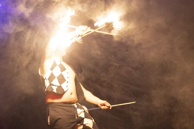 Mouse, fire performance at Dante's Sinferno — frame 20